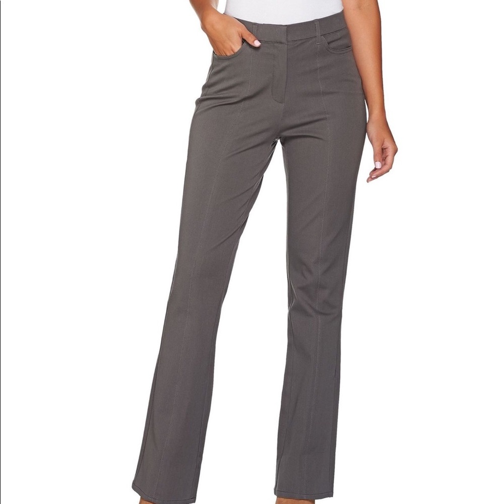 Isaac Mizrahi Live! 24/7 Boot Cut Fly Front Pants